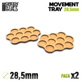 グリーンスタッフワールド[GSWD-12581]MDF ムーブメント トレイ - スカーミッシュ AOS 28.5mm 3x4x3