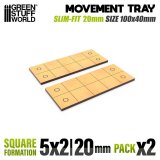 グリーンスタッフワールド[GSWD-12597]MDFムーブメントトレイ - スリムフィットスクエア100x40mm