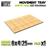 グリーンスタッフワールド[GSWD-12600]MDFムーブメントトレイ - スリムフィットスクエア150x100mm