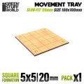 グリーンスタッフワールド[GSWD-12601]MDFムーブメントトレイ - スリムフィットスクエア100x100mm