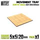 グリーンスタッフワールド[GSWD-12601]MDFムーブメントトレイ - スリムフィットスクエア100x100mm