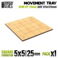 グリーンスタッフワールド[GSWD-12602]MDFムーブメントトレイ - スリムフィットスクエア125x125mm