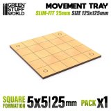 グリーンスタッフワールド[GSWD-12602]MDFムーブメントトレイ - スリムフィットスクエア125x125mm