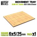 グリーンスタッフワールド[GSWD-12604]MDF Movement Trays - Slimfit Square 150x125mm