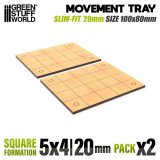 グリーンスタッフワールド[GSWD-12605]MDFムーブメントトレイ - スリムフィットスクエア100x80mm