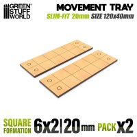 グリーンスタッフワールド[GSWD-12608]MDFムーブメントトレイ - スリムフィットスクエア20mm 120x40mm