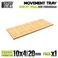 グリーンスタッフワールド[GSWD-12610]MDF Movement Trays - Slimfit Square 200x80mm