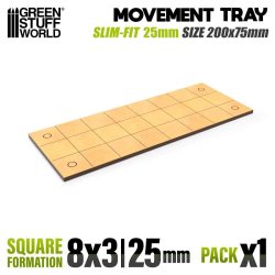 画像1: グリーンスタッフワールド[GSWD-12613]MDFムーブメントトレイ - スリムフィットスクエア200x75mm