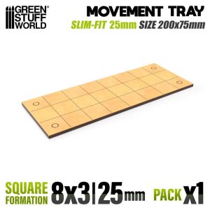 画像1: グリーンスタッフワールド[GSWD-12613]MDF Movement Trays - Slimfit Square 200x75mm (1)