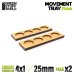画像1: グリーンスタッフワールド[GSWD-12626]MDF ムーブメント トレイ 25mm 4x1 - スカーミッシュ ライン (1)