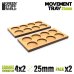 画像1: グリーンスタッフワールド[GSWD-12629]MDF ムーブメント トレイ 25mm 4x2 - スカーミッシュ ライン (1)