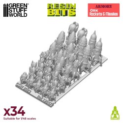 画像2: グリーンスタッフワールド[GSWD-12647]1/48 オーク・ミサイル＆ロケットパーツ