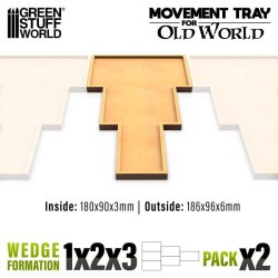 画像2: グリーンスタッフワールド[GSWD-12654]MDFムーブメントトレイOld World180x90mm 1x2x3