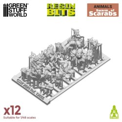 画像2: グリーンスタッフワールド[GSWD-12666]3Dプリントセット - スカラベの群れ