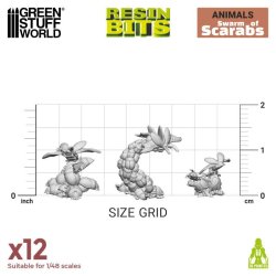 画像3: グリーンスタッフワールド[GSWD-12666]3Dプリントセット - スカラベの群れ