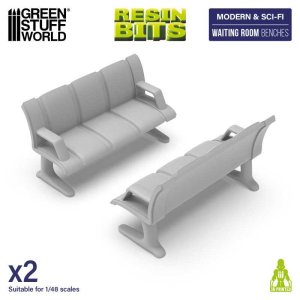 画像1: グリーンスタッフワールド[GSWD-12760]Waiting Room Benches (1)