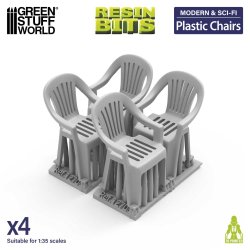画像3: グリーンスタッフワールド[GSWD-12706]1/35　プラスチックガーデンチェア