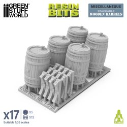 画像3: グリーンスタッフワールド[GSWD-12708］1/35　ラック付きウッドバレル