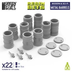 画像1: グリーンスタッフワールド[GSWD-12709］1/35　ドラム缶セット