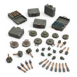 画像4: グリーンスタッフワールド[GSWD-12711］1/35　WWII ドイツ軍地雷・手榴弾セット