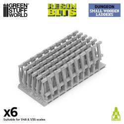 画像2: グリーンスタッフワールド[GSWD-12723]Small Wooden Ladders 1:48-1:35