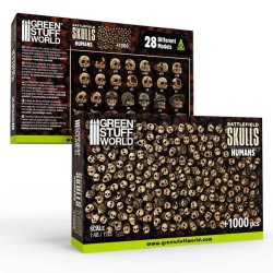 画像1: グリーンスタッフワールド[GSWD-12743]1000x Battlefield Resin Skulls 1:48-1:35