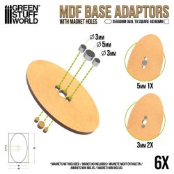 画像5: グリーンスタッフワールド[GSWD-12766]MDFベースアダプター - 楕円形35x60mmから長方形40x60mm