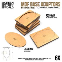 画像3: グリーンスタッフワールド[GSWD-12767]MDF Base adapter - Oval 75x42mm to Square 75x50mm