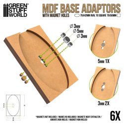画像4: グリーンスタッフワールド[GSWD-12767]MDF Base adapter - Oval 75x42mm to Square 75x50mm