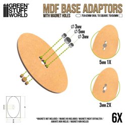 画像5: グリーンスタッフワールド[GSWD-12767]MDF Base adapter - Oval 75x42mm to Square 75x50mm