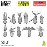 グリーンスタッフワールド[GSWD-12788]3Dプリントセット - 旧世界の騎士兜