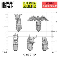 画像3: グリーンスタッフワールド[GSWD-12788]3Dプリントセット - 旧世界の騎士兜