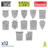 グリーンスタッフワールド[GSWD-12789]3Dプリントセット - 旧世界の中世の盾