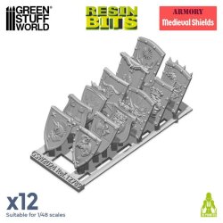 画像2: グリーンスタッフワールド[GSWD-12789]3Dプリントセット - 旧世界の中世の盾