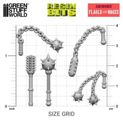 画像3: グリーンスタッフワールド[GSWD-12793]3Dプリントセット - フレイルとメイス
