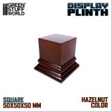 グリーンスタッフワールド[GSWD-4954]正四角柱展示台座 5x5 cm ヘーゼルナッツブラウン
