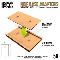 画像2: グリーンスタッフワールド[GSWD-12845]MDFベースアダプター - 長方形 50x100mm to 60x100mm