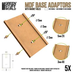 画像3: グリーンスタッフワールド[GSWD-12845]MDFベースアダプター - 長方形 50x100mm to 60x100mm