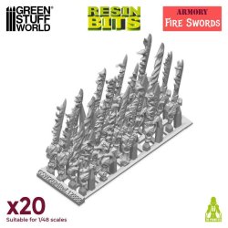 画像2: グリーンスタッフワールド[GSWD-12888]3Dプリントセット - 火の剣1:48