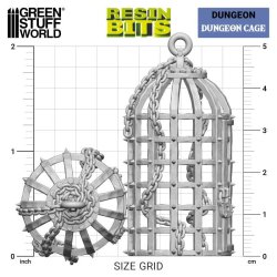 画像3: グリーンスタッフワールド[GSWD-12889]3Dプリントセット - ダンジョンケージ1:48