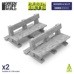 画像1: グリーンスタッフワールド[GSWD-12901]Church Benches (1)