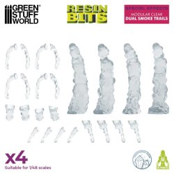 画像5: グリーンスタッフワールド[GSWD-12915]3Dプリントセット - モジュラークリアデュアルスモークトレイル4個入り