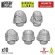 画像1: グリーンスタッフワールド[GSWD-12924]DakkaDakka - Dark Crusader Helmets (1)