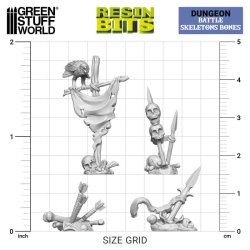 画像3: グリーンスタッフワールド[GSWD-12933]3Dプリントセット - バトルスケルトンボーン 1:48