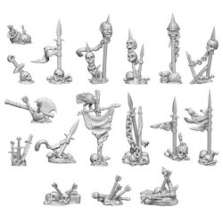 画像4: グリーンスタッフワールド[GSWD-12933]3Dプリントセット - バトルスケルトンボーン 1:48