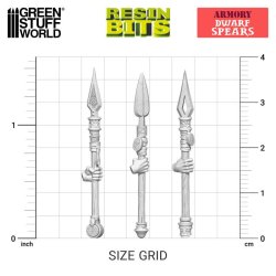画像2: グリーンスタッフワールド[GSWD-12967]3Dプリントセット - ドワーフの槍1:48