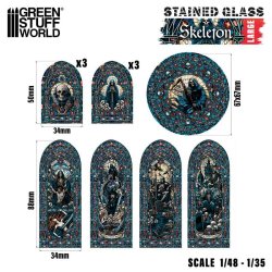 画像2: グリーンスタッフワールド[GSWD-5129]ステンドグラス　スケルトン - Large
