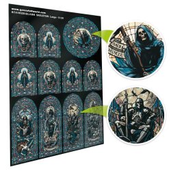 画像4: グリーンスタッフワールド[GSWD-5129]ステンドグラス　スケルトン - Large