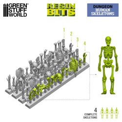 画像3: グリーンスタッフワールド[GSWD-12998]3Dプリントセット - 人間の骸骨 1:48
