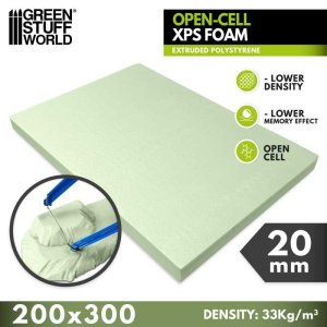 画像1: グリーンスタッフワールド[GSWD-5141]Open-Cell XPS Foam 20 mm (1)